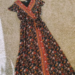 Xhilaration floral wrap dress